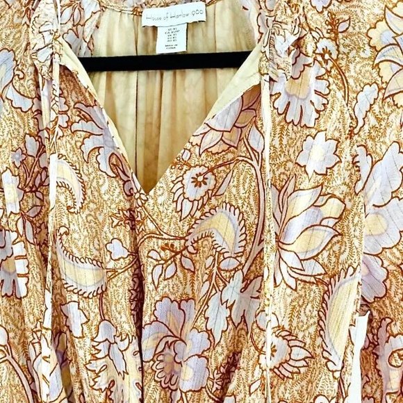 NEW House of Harlow 1960 Boho Floral Mini Dress Multi-Color Peasant Sz XS NWT - Picture 3 of 15